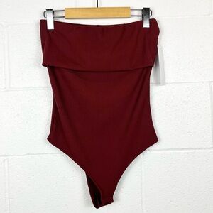 Live in the Moment Ribbed Strapless Bodysuit